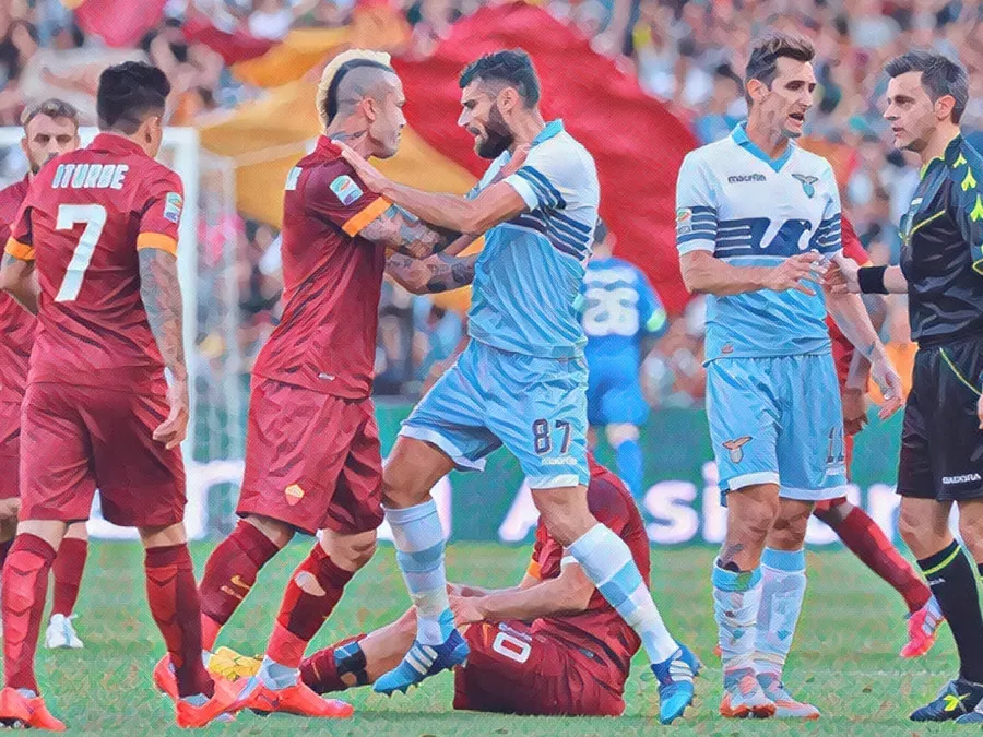 Derby della Capitale – Illustrazione di Tacchetti di Provincia