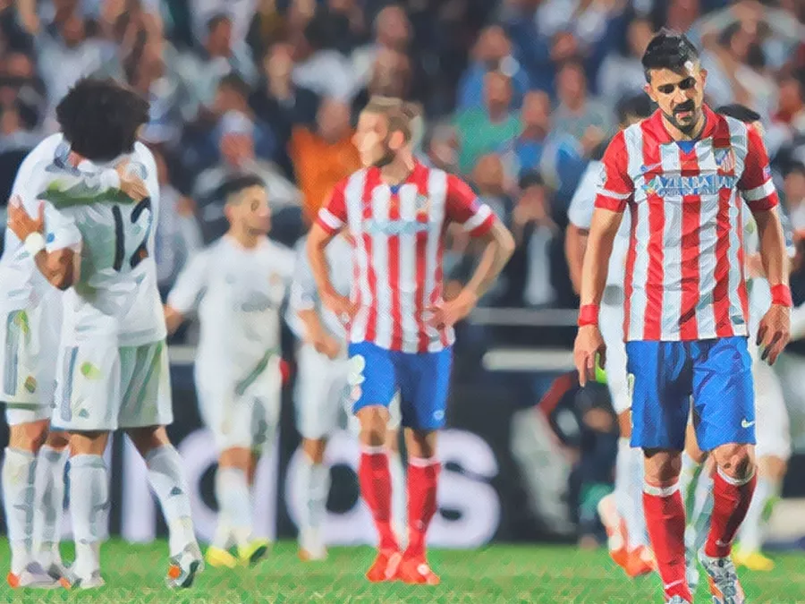 Atletico Real Madrid 2014 - Illustrazione di Tacchetti di Provincia