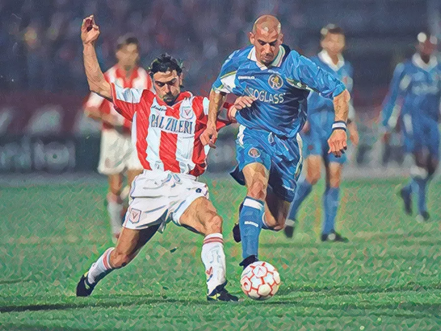 Semifinale Coppa delle Coppe Vicenza Chelsea - Illustrazione Tacchetti di Provincia