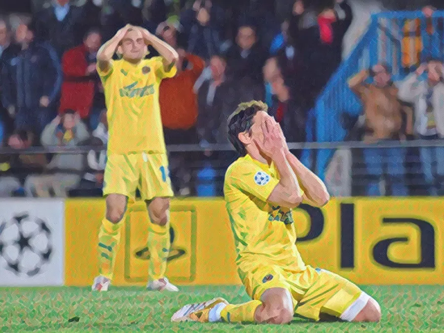 Villarreal sconfitta Arsenal 2006 - Illustrazione Tacchetti di Provincia