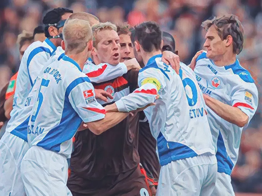 Hansa Rostock vs St. Pauli - Illustrazione Tacchetti di Provincia