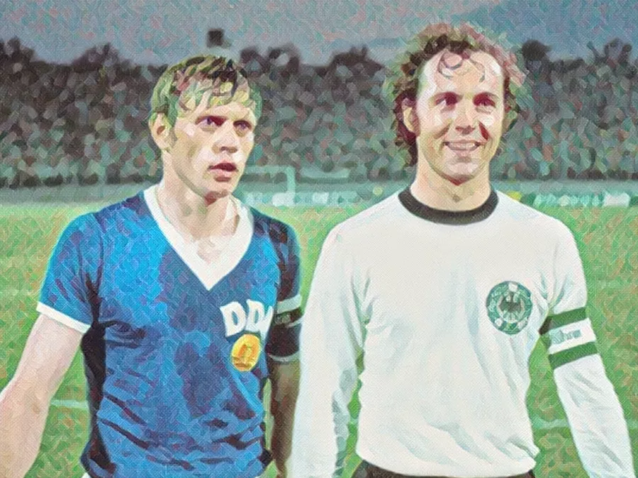 Germania Est vs Germania Ovest 1974 - Illustrazione Tacchetti di Provincia