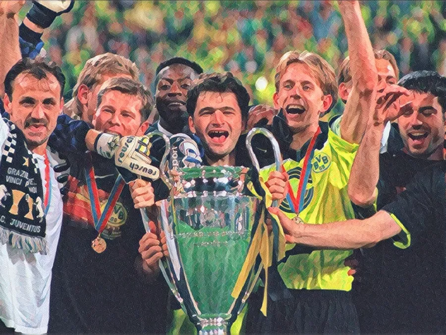 Borussia Dortmund 1997 - Champions League - Illustrazione Tacchetti di Provincia