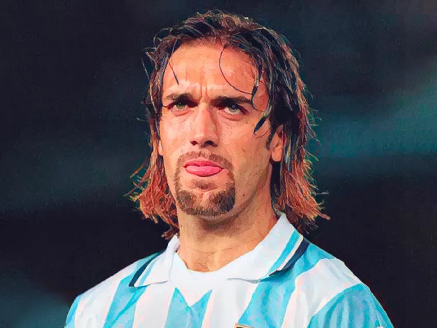 Gabriel Omar Batistuta - Illustrazione Tacchetti di Provincia