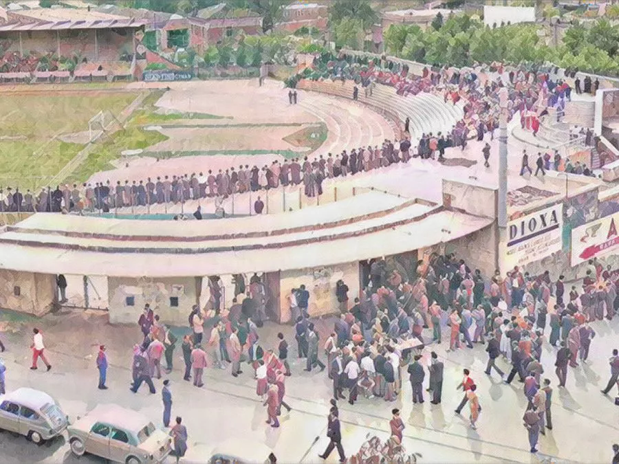 Stadio Giuseppe Grezar - Trieste - Illustrazione Tacchetti di Provincia