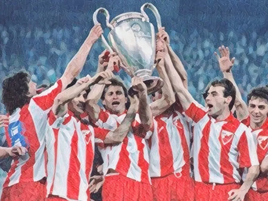 Stella Rossa - Champions 1991 - Illustrazione Tacchetti di Provincia