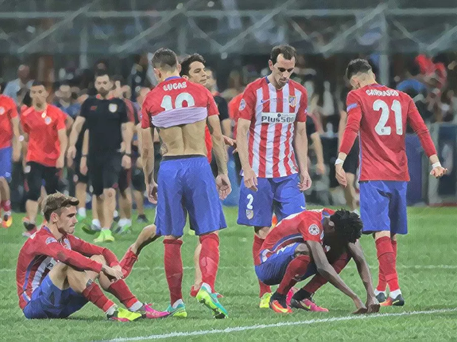 Atletico Madrid 2016 - Sogni infranti - Illustrazione Tacchetti di Provincia