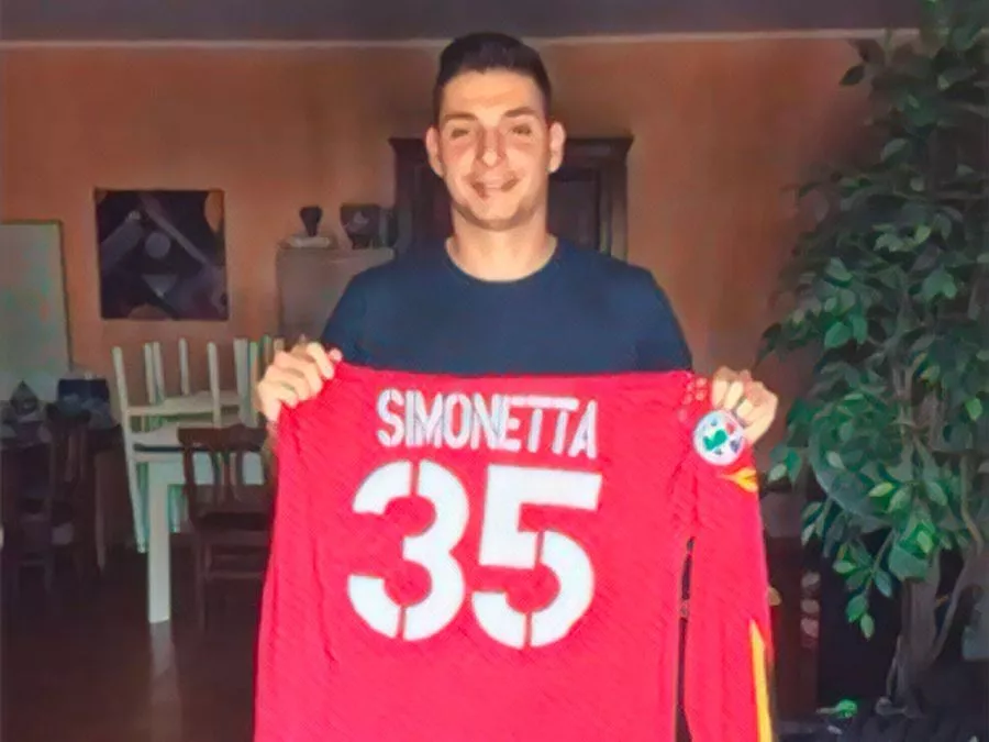 Alessandro Simonetta con la maglia della Roma Primavera, storico wonderkid di Football Manager 2003