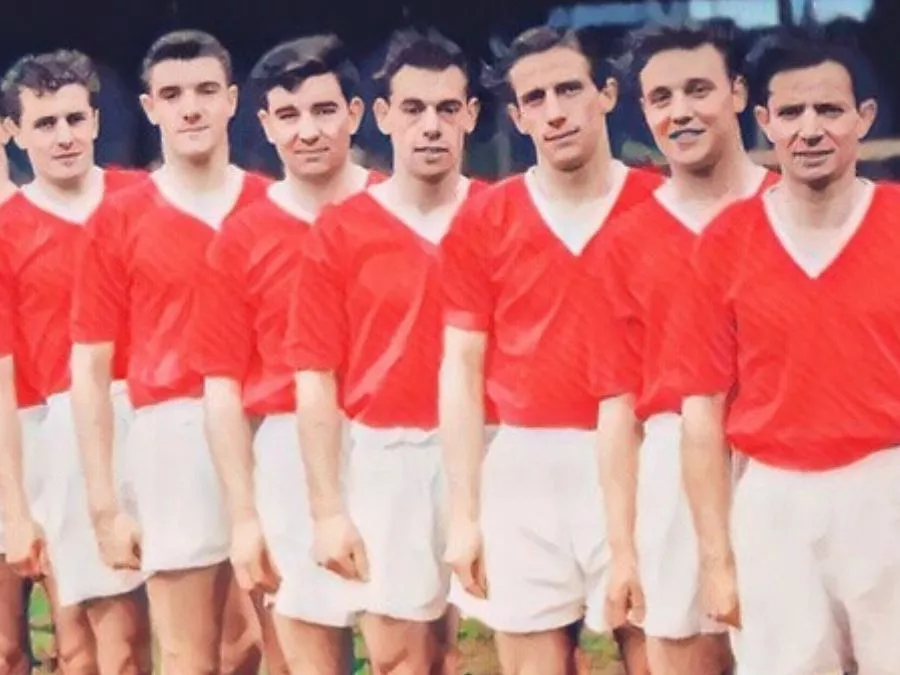 Busby Babes del Manchester United prima del disastro aereo di Monaco del 1958