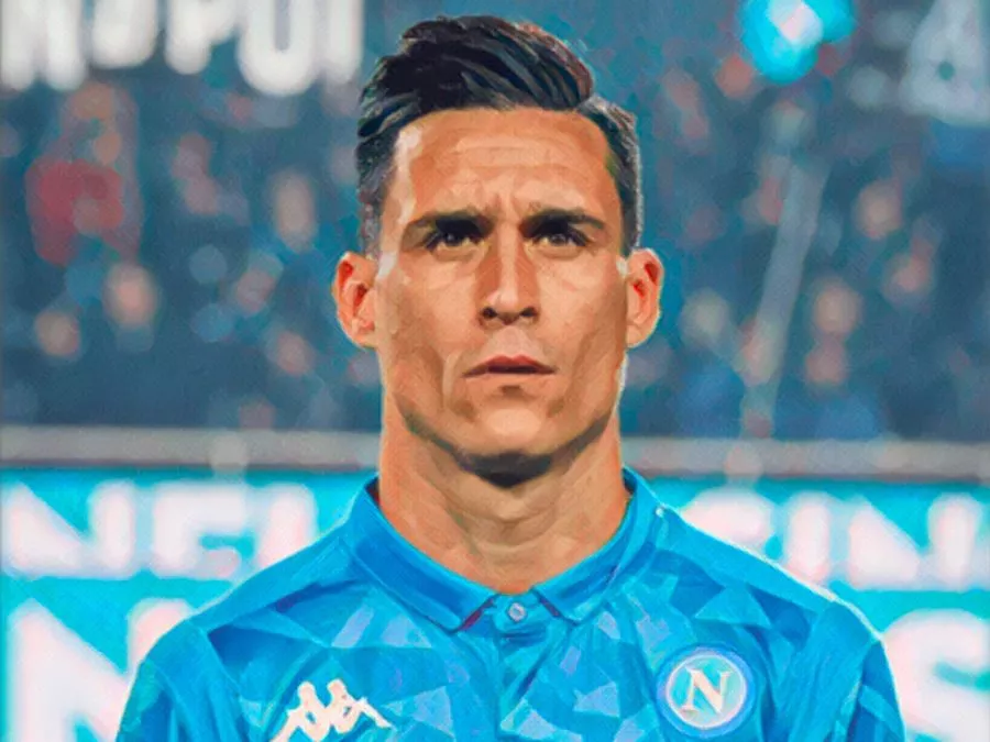 José Callejón con la maglia del Napoli durante una partita di Serie A
