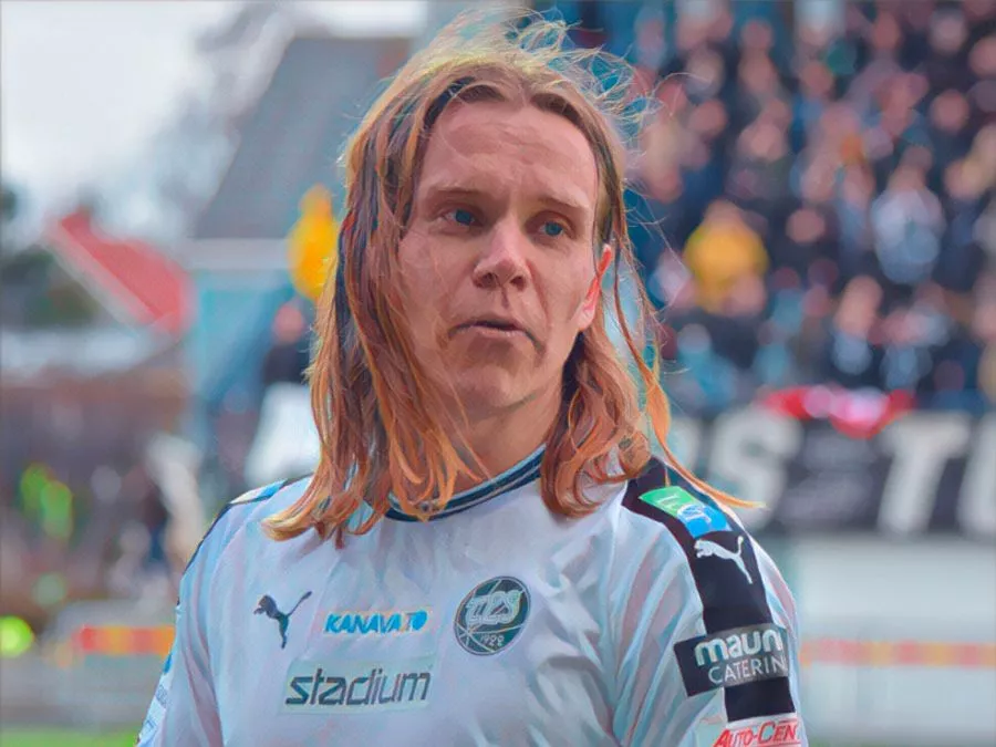 Mika Ääritalo con la maglia del TPS Turku, storico wonderkid di Football Manager 2008