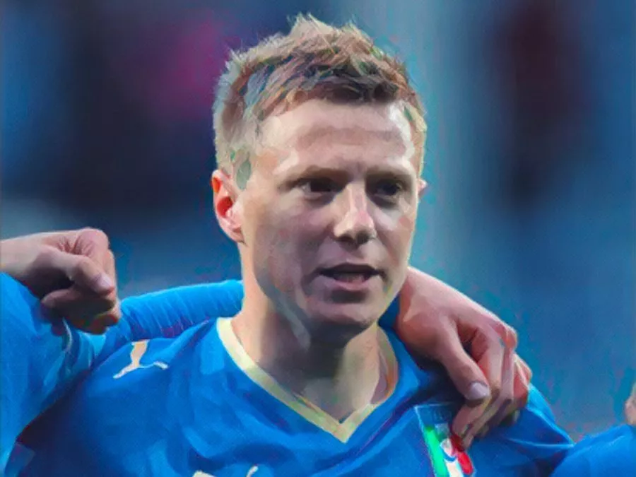 Silvano Raggio Garibaldi con la maglia dell'Italia Under 19