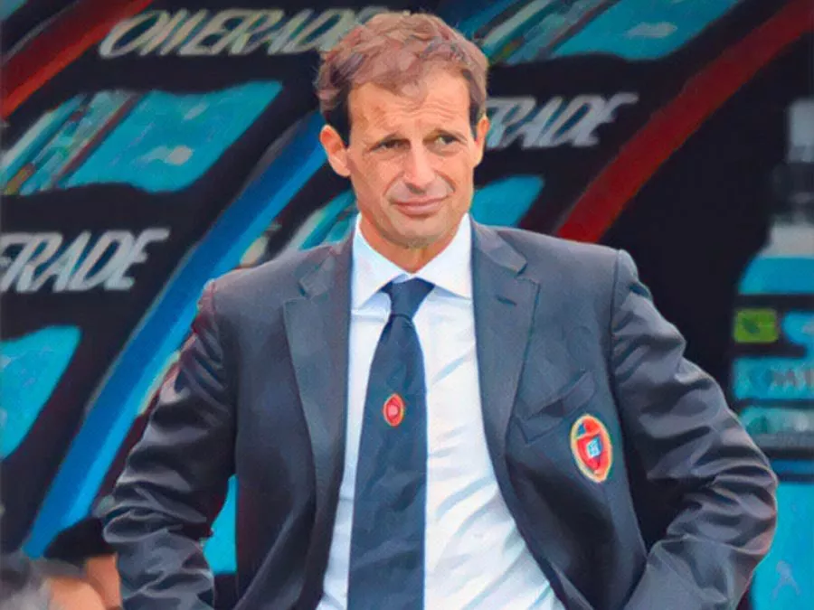 Massimiliano Allegri sulla panchina del Cagliari durante la stagione 2008 2009