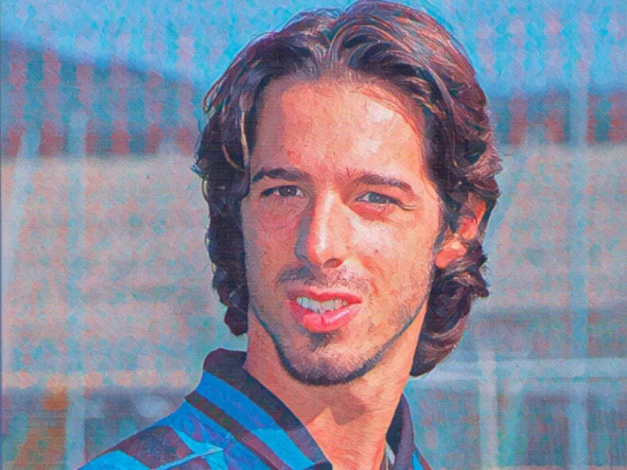 Federico Pisani con la maglia dell’Atalanta negli anni Novanta
