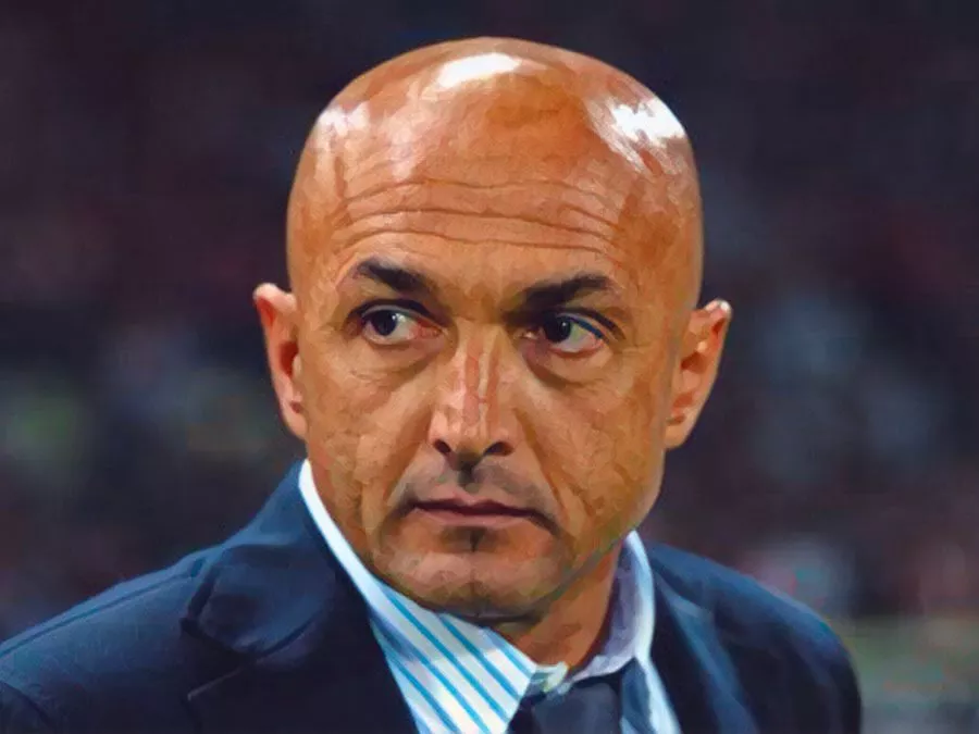 Un giovane Luciano Spalletti sulla panchina dell'Udinese durante la stagione 2004/2005