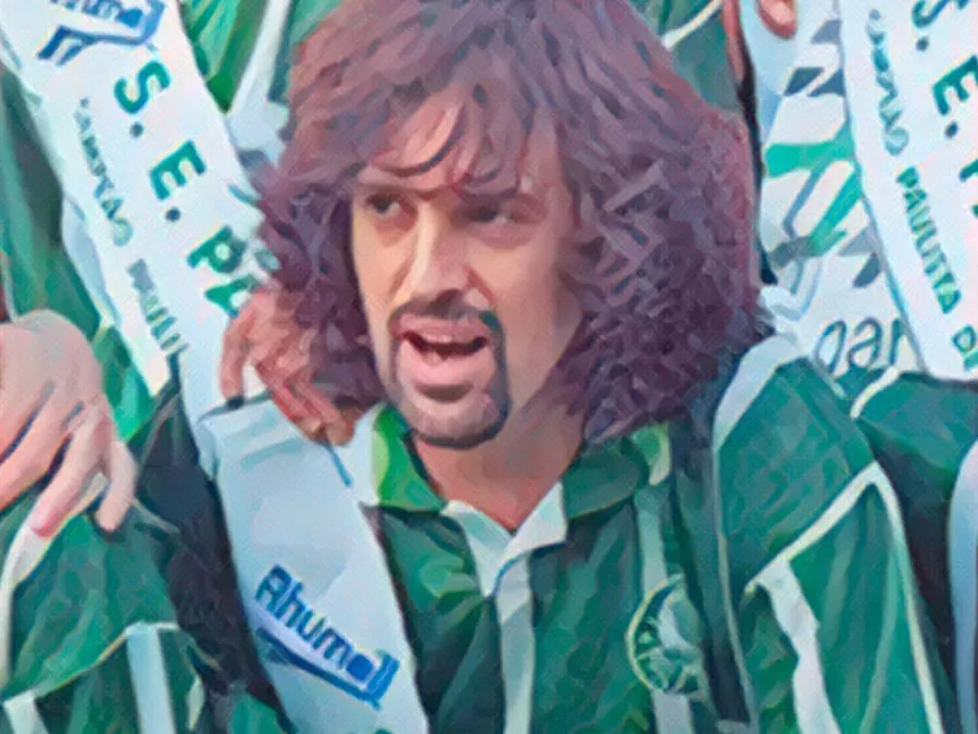 Marco Osio con la maglia del Palmeiras durante la sua esperienza nel campionato brasiliano