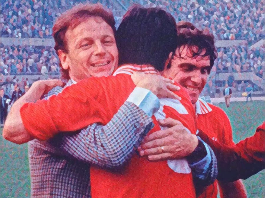 Il Perugia di Ilario Castagner festeggia la stagione 1978-79 chiusa da imbattuto in Serie A