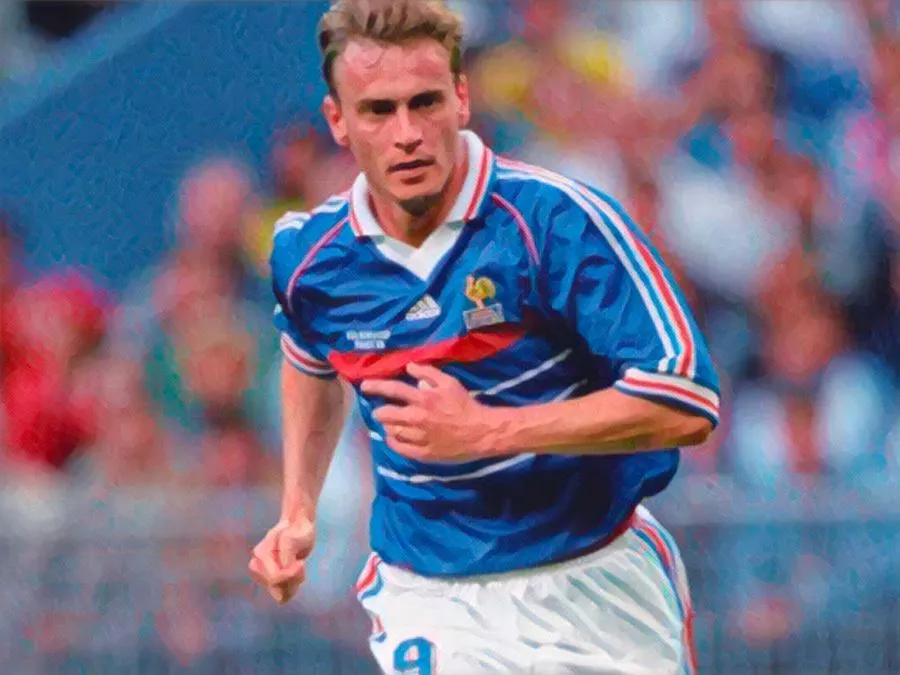 Stéphane Guivarc’h con la maglia della Francia ai Mondiali del 1998