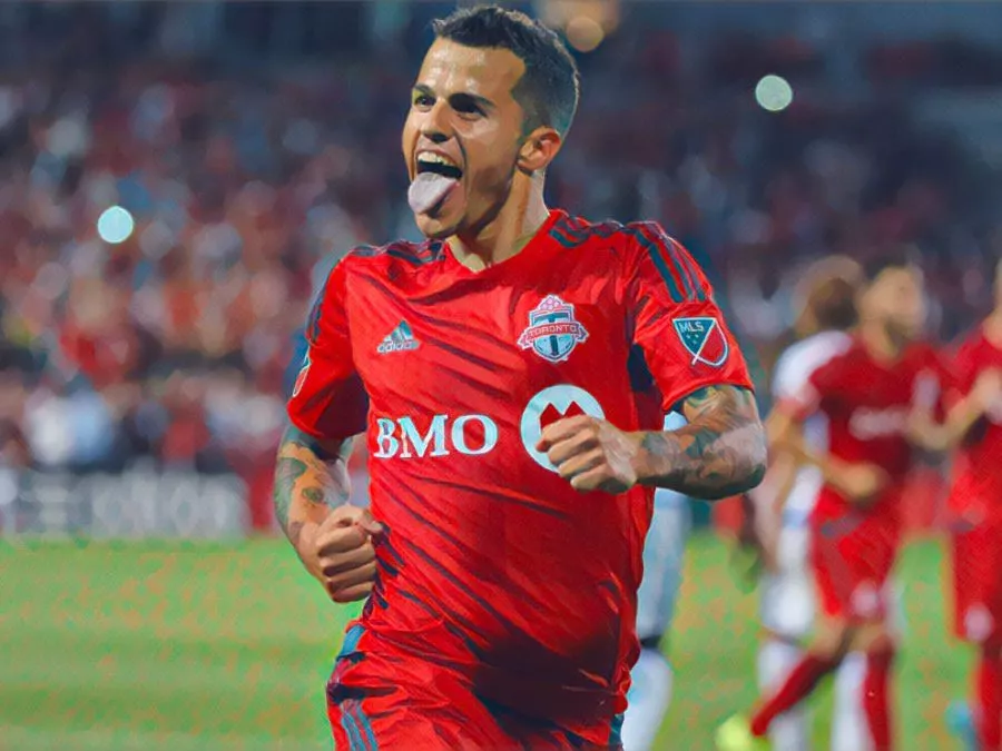 Sebastian Giovinco esulta dopo un gol segnato con la maglia del Toronto FC