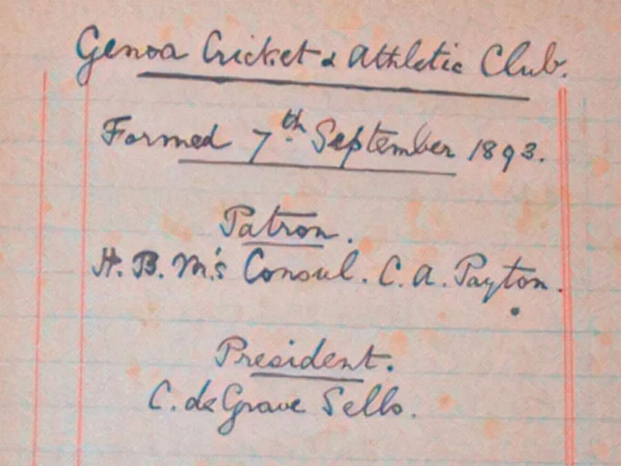 Lo statuto costitutivo della fondazione del Genoa il 7 settembre 1893
