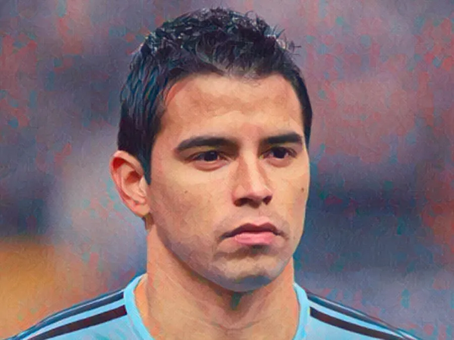 Un giovane Javier Saviola con la maglia dell'Argentina