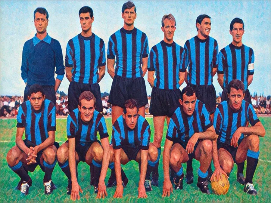 Sandro Mazzola e gli uomini della Grande Inter affrontano il Celtic nella finale di Lisbona del 1967