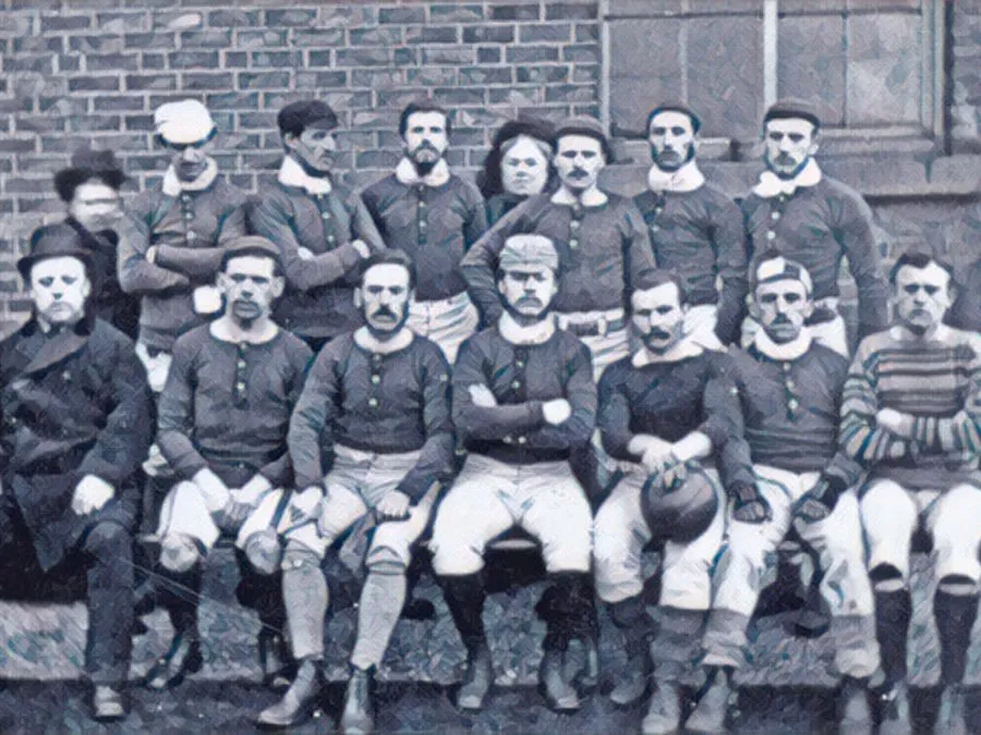 Una foto storica dello Sheffield FC, il club calcistico più antico del mondo fondato nel 1857
